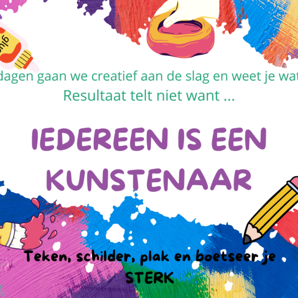 Iedereen is een Kunstenaar workshop voor kinderen bij Laloen